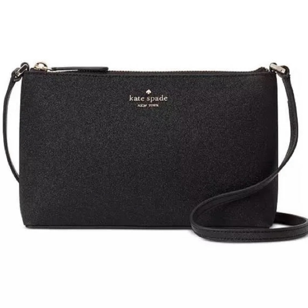 Kate Spade Glitter Fabric Black Crossbody Bag